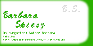 barbara spiesz business card